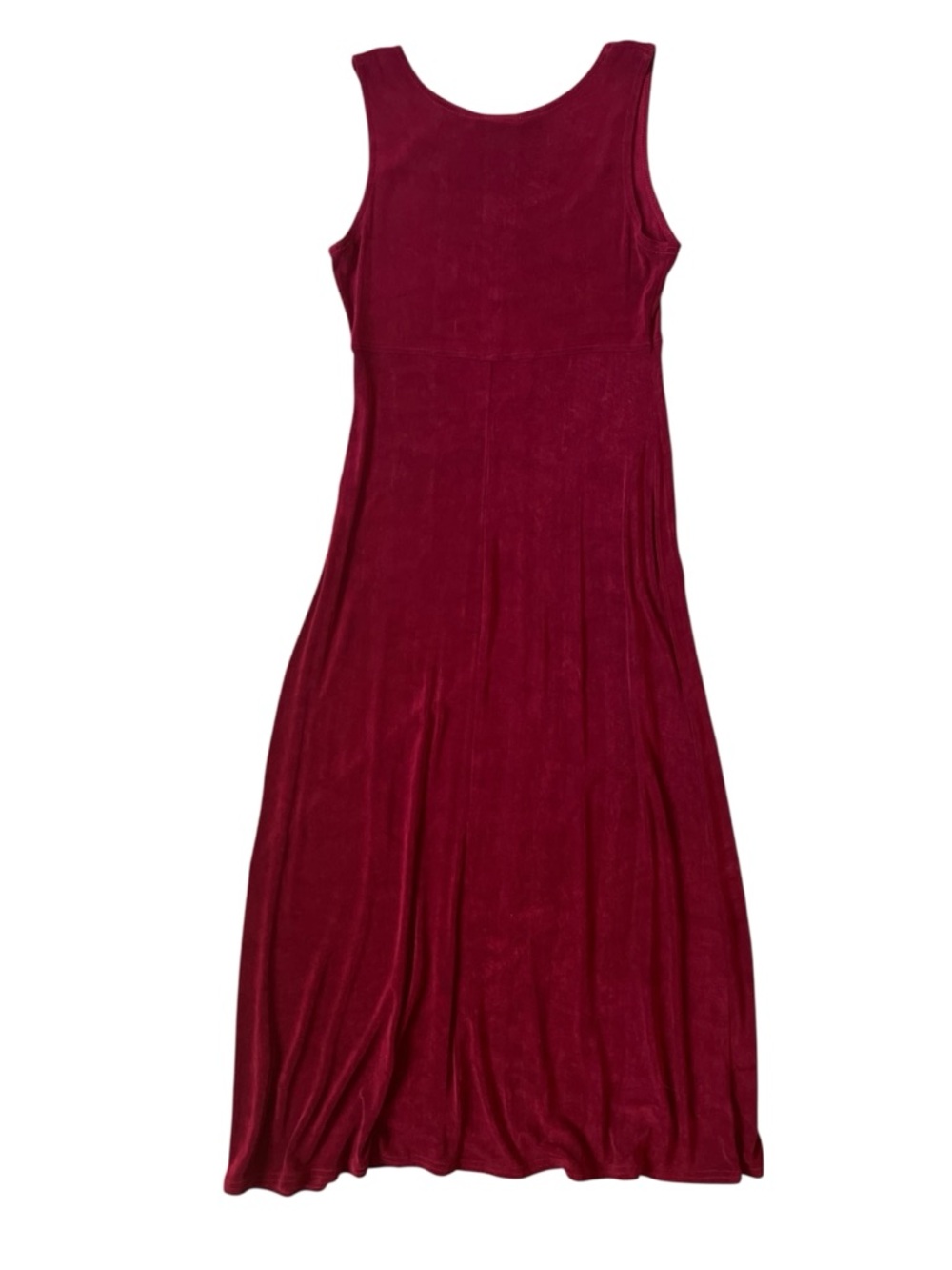 VINTAGE Rabbit Rabbit Rabbit Sleeveless Wine Maxi Dress - Picture 4 of 4